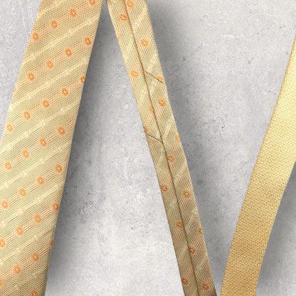 【6922】美品！ミツミネ　ネクタイ　オレンジ系　花柄