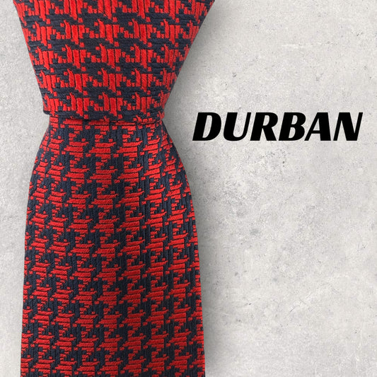 【6936】美品ー良品！ダーバン　ネクタイ　レッド系