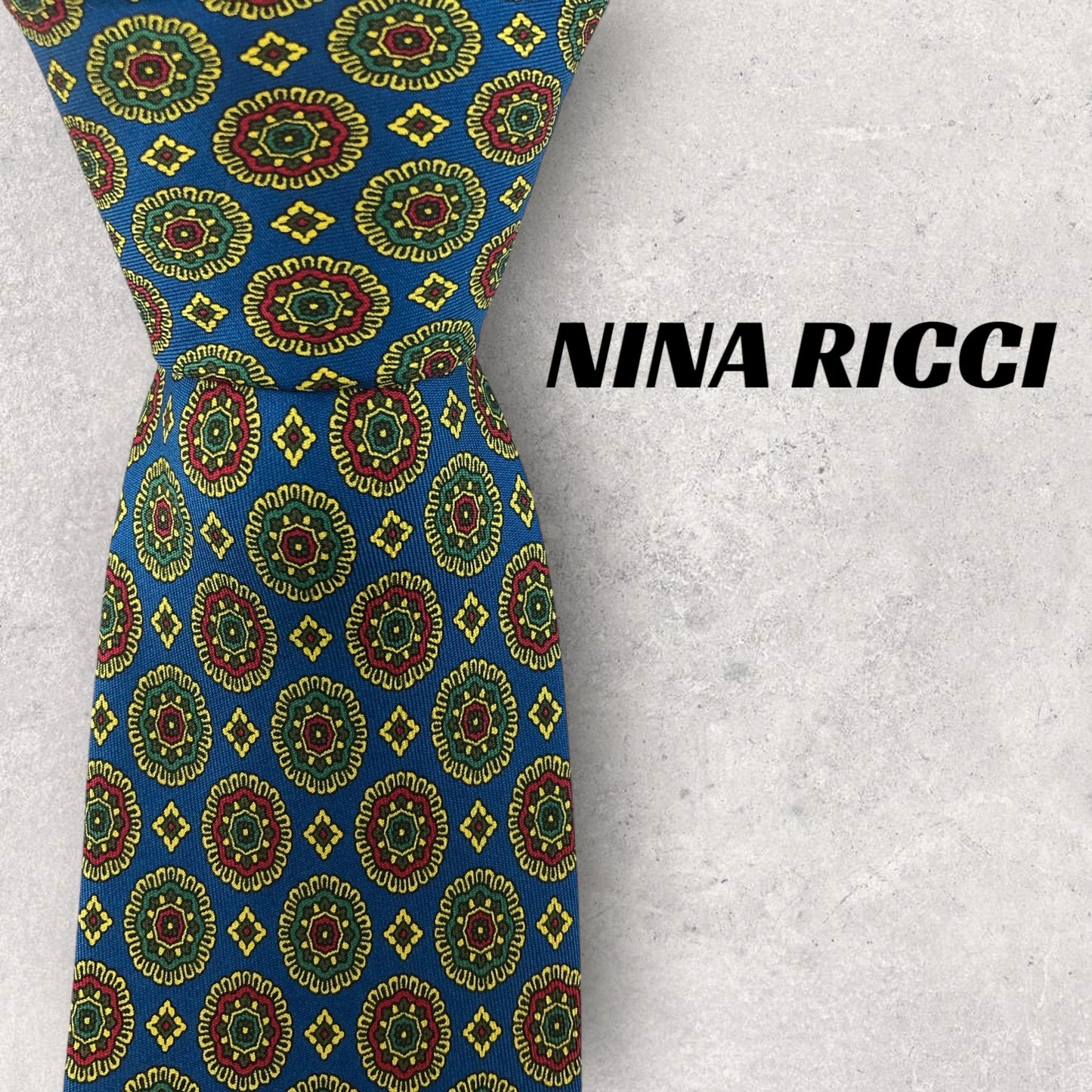 【6938】良品！ニナリッチ　ネクタイ　ブルー系