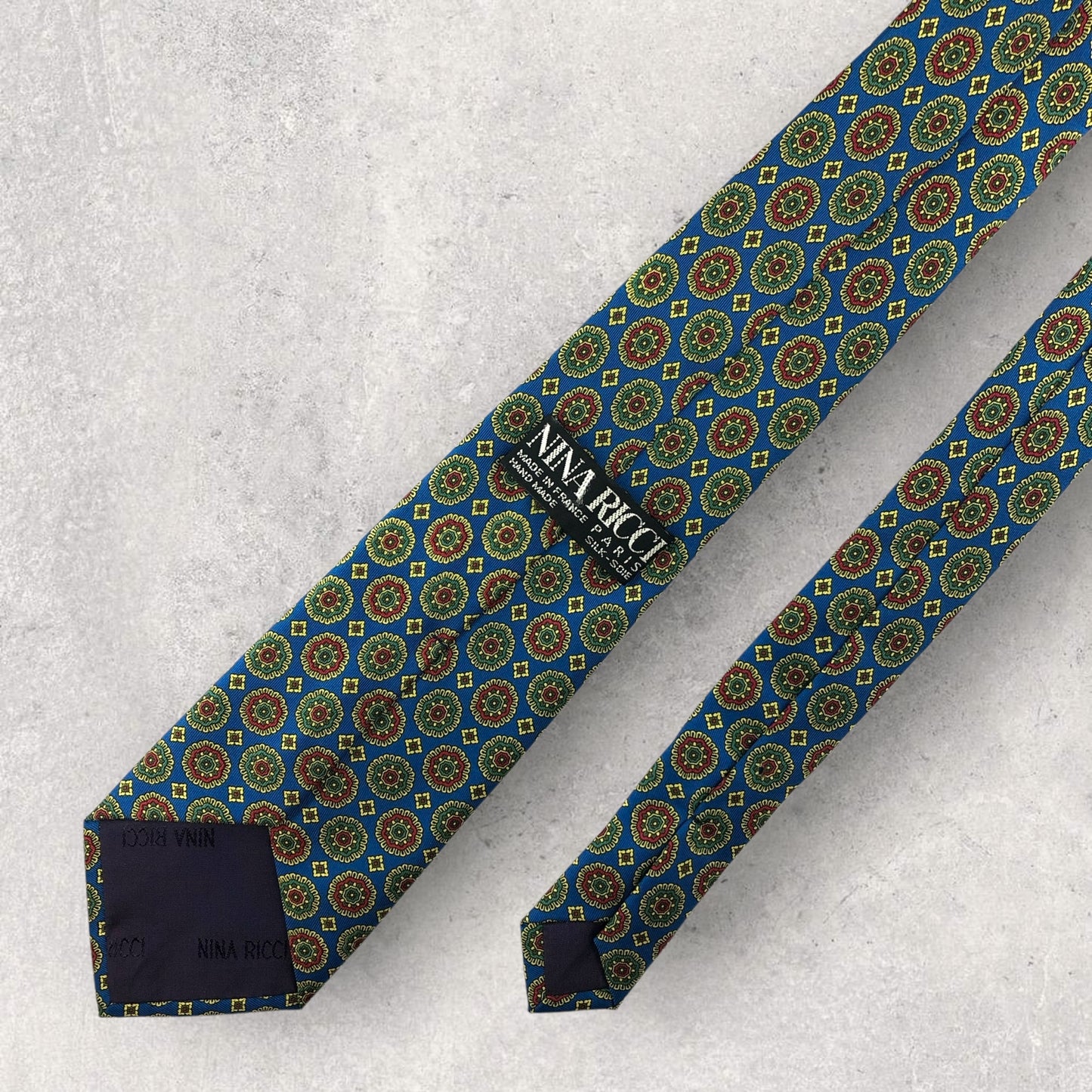 【6938】良品！ニナリッチ　ネクタイ　ブルー系