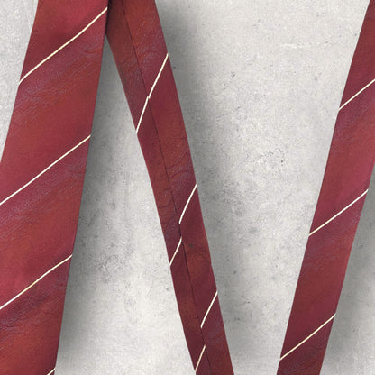 【6941】良品！ゼニア　ネクタイ　レッド系　ワインレッド系