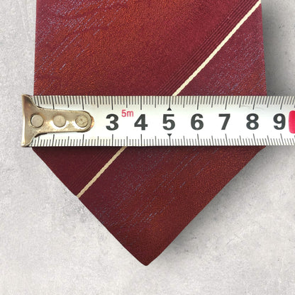 【6941】良品！ゼニア　ネクタイ　レッド系　ワインレッド系