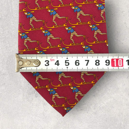 【6960】美品！サルヴァドーレフェラガモ　ネクタイ　レッド系