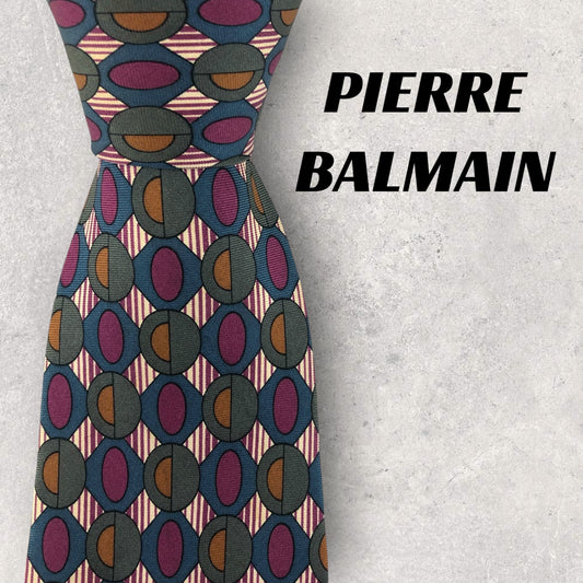 【6971】良品！ピエールバルマン　ネクタイ　パープル系