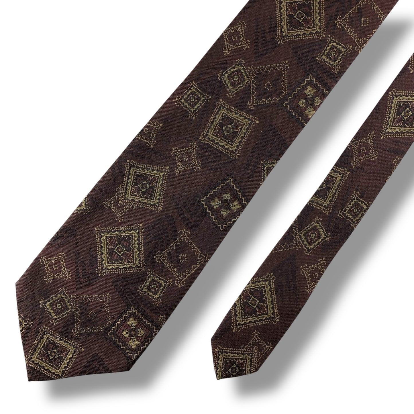 【6984】未使用保管品　コムサデモード　ネクタイ レッド系　バーガンディー系