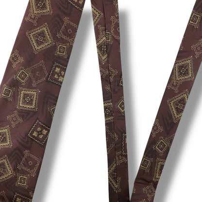 【6984】未使用保管品　コムサデモード　ネクタイ レッド系　バーガンディー系