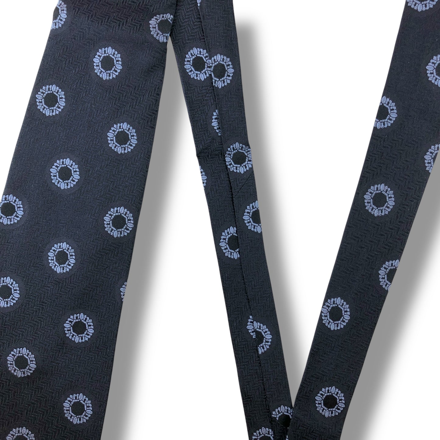 【6988】未使用保管品　ディオール　ネクタイ　ネイビー系　太サイズ