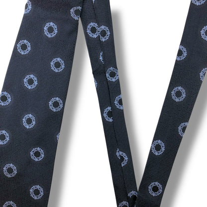 【6988】未使用保管品　ディオール　ネクタイ　ネイビー系　太サイズ