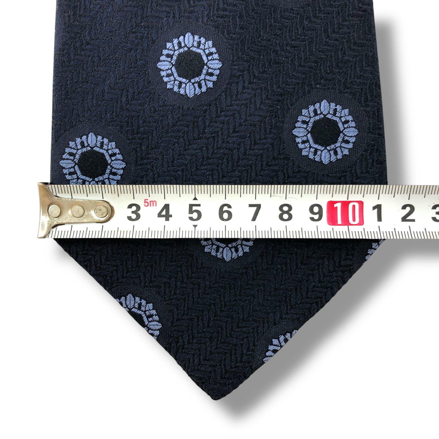 【6988】未使用保管品　ディオール　ネクタイ　ネイビー系　太サイズ