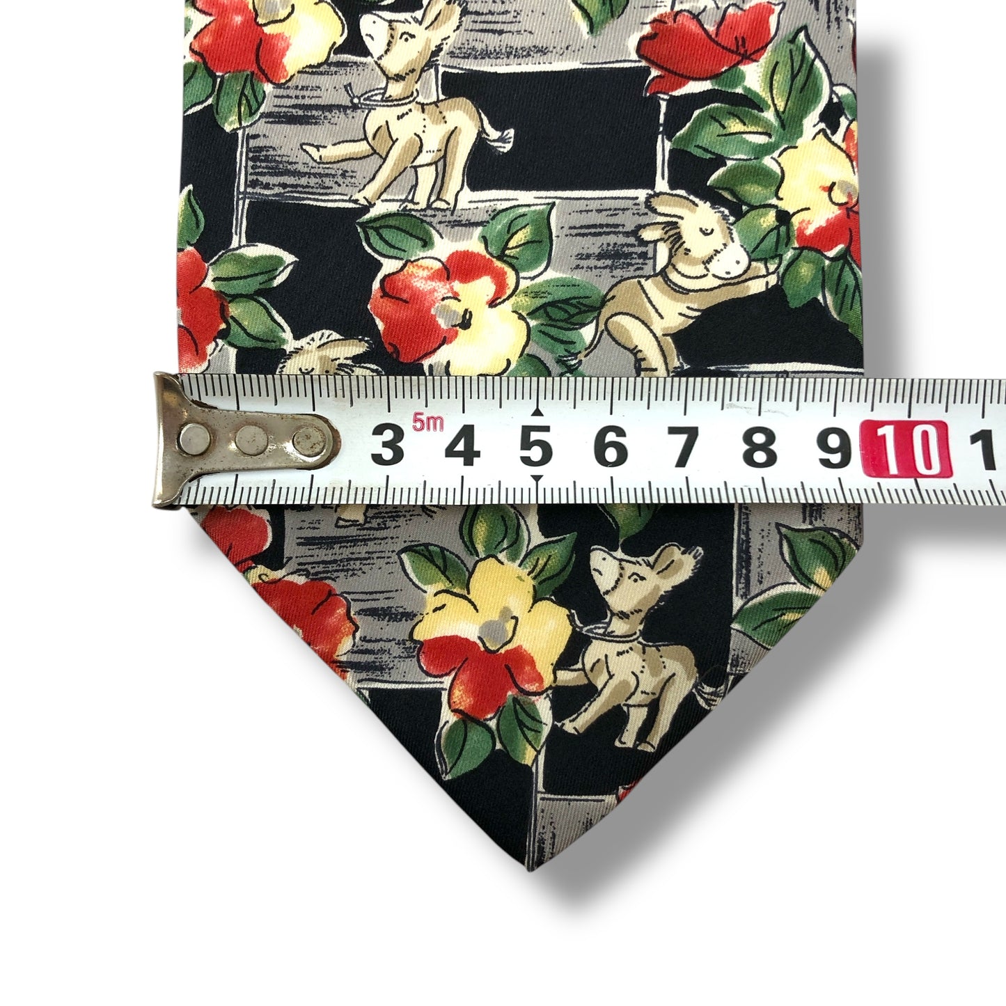 【6998】良品！ピエールバルマン　ネクタイ　ブラック系　花柄