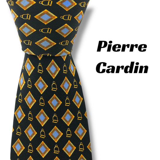 【6999】美品！ピエールカルダン　ネクタイ　ブラック系