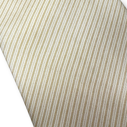 【7014】良品！ダンヒル　ネクタイ　ベージュ系　ストライプ柄