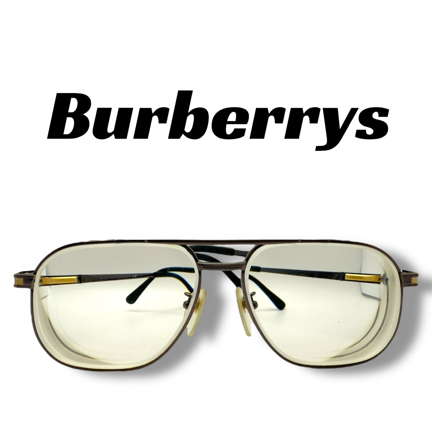 【156】良品！バーバリーズ　メガネ　ブラウン系