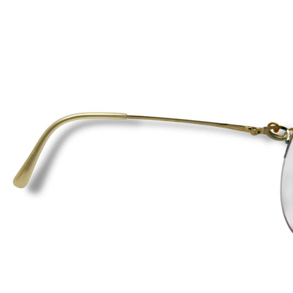 【161】美品！HOYA ホーヤ　保谷　メガネ　ゴールド系