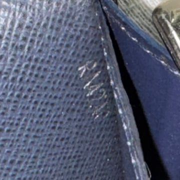 【美品】ルヴィトン　長財布　タイガ　ブラザ　LV金具　ネイビー系