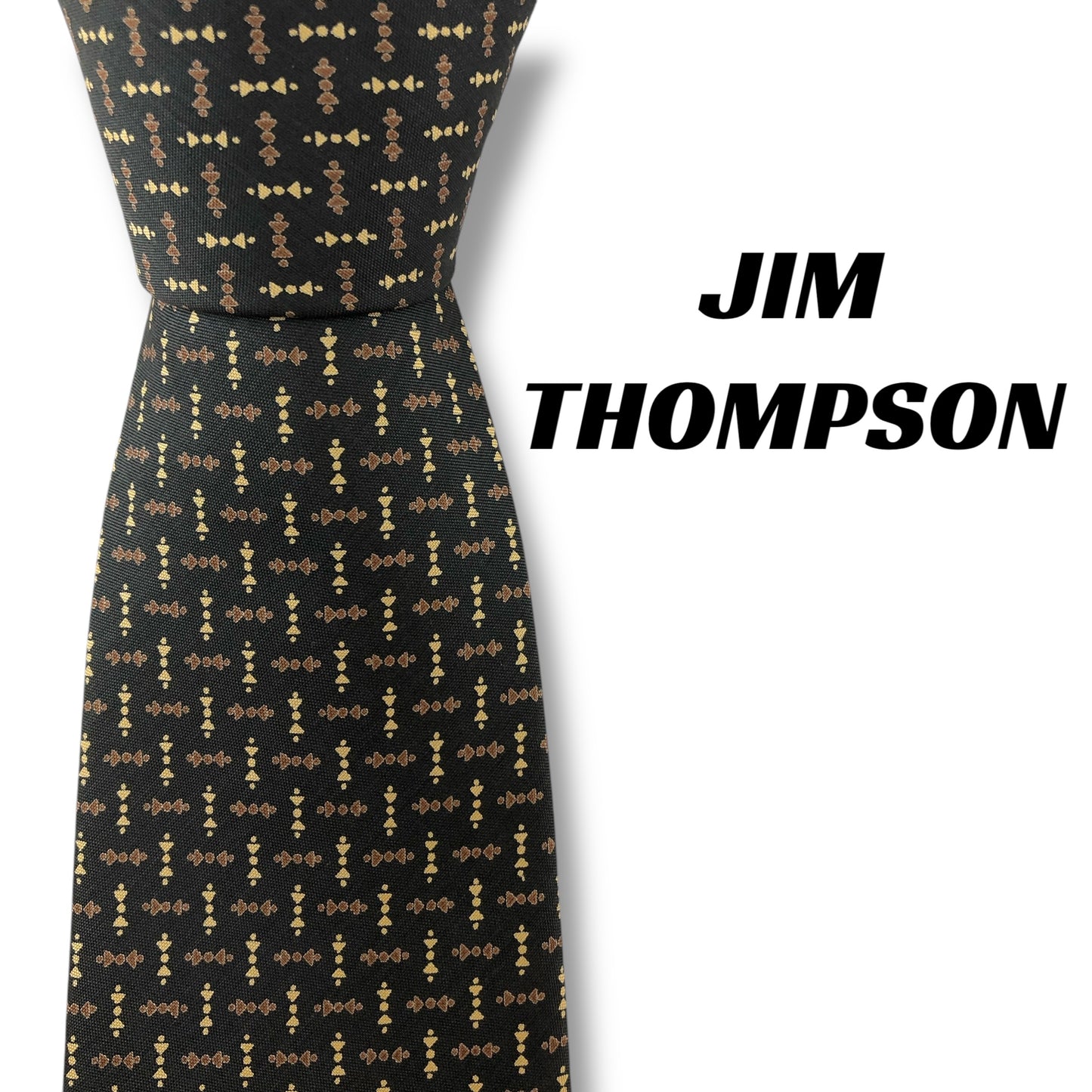 【7002】良品！ジムトンプソン　ネクタイ　ブラウン系