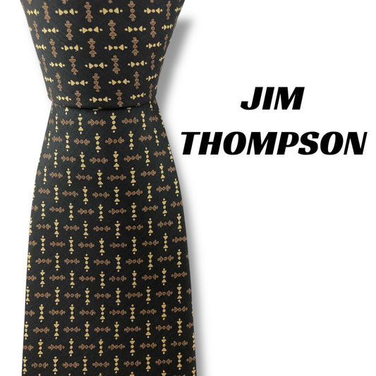 【7002】良品！ジムトンプソン　ネクタイ　ブラウン系