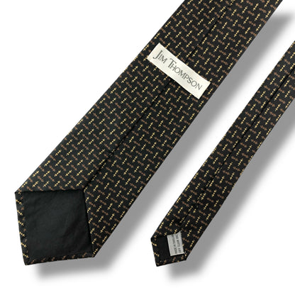 【7002】良品！ジムトンプソン　ネクタイ　ブラウン系