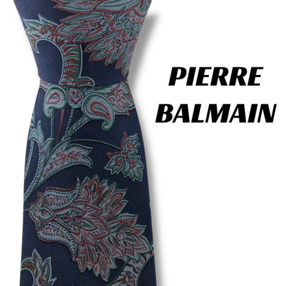 【7003】良品！ピエールバルマン　ネクタイ　ブルー系