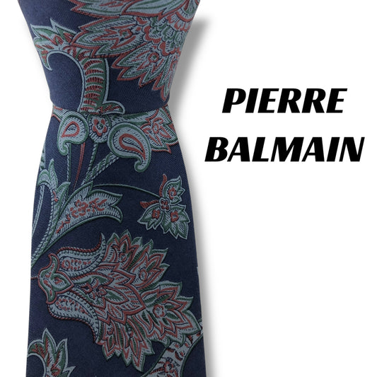 【7003】良品！ピエールバルマン　ネクタイ　ブルー系