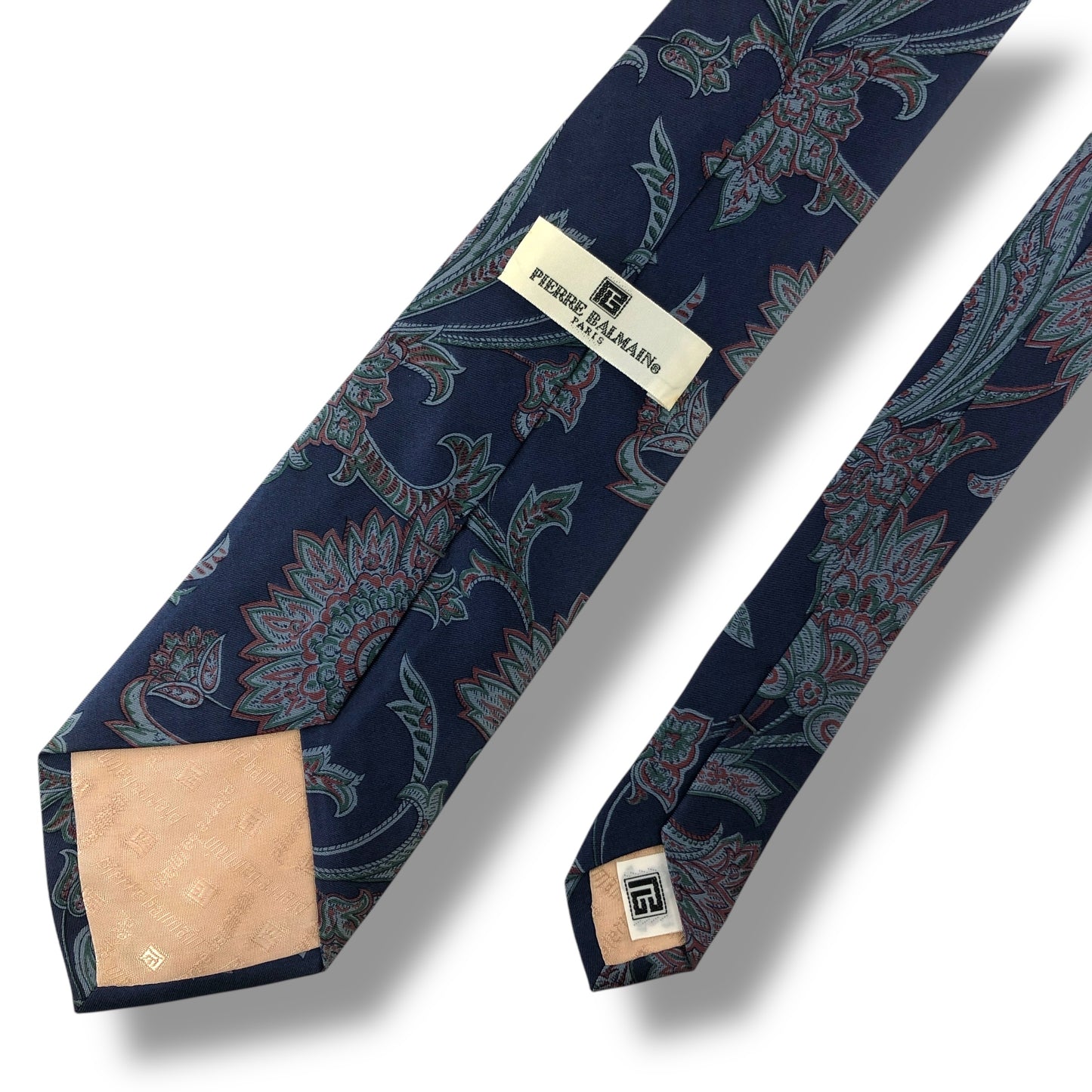 【7003】良品！ピエールバルマン　ネクタイ　ブルー系