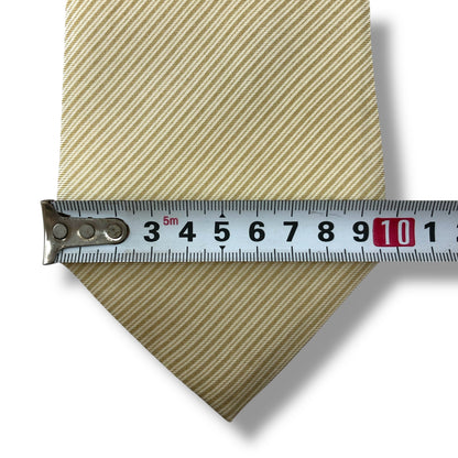 【7014】良品！ダンヒル　ネクタイ　ベージュ系　ストライプ柄