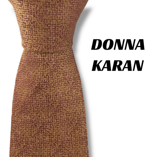 【7017】美品！ダナキャラン　ネクタイ　ブラウン系