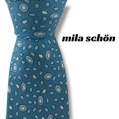 【7018】良品！ミラショーン　ネクタイ　水色系