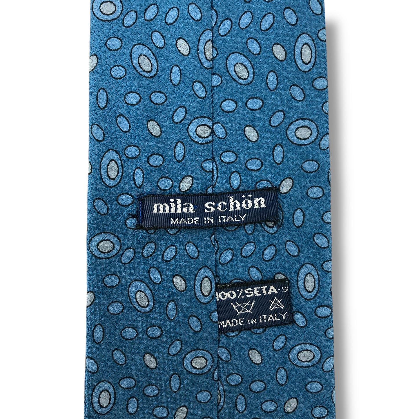 【7018】良品！ミラショーン　ネクタイ　水色系