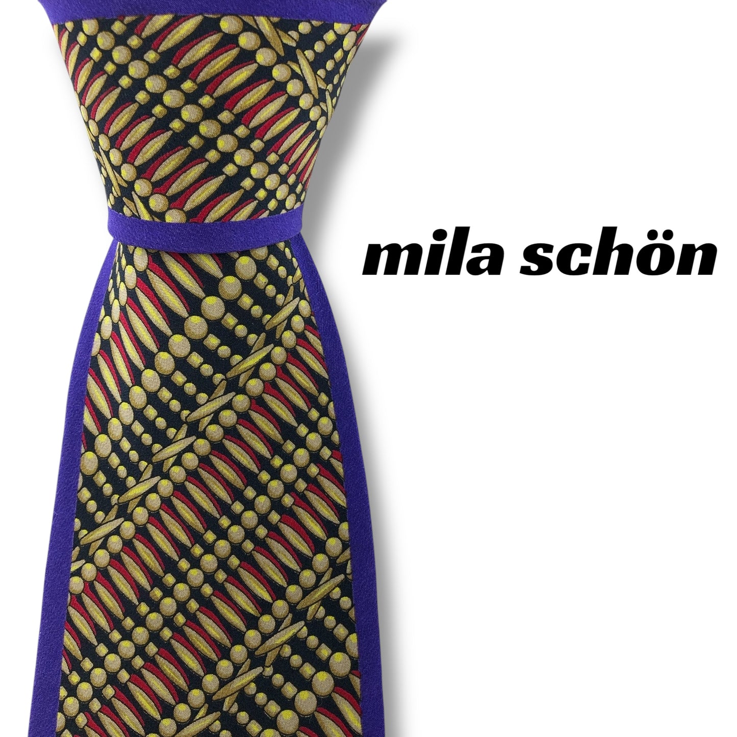 【7030】良品！ミラショーン　ネクタイ　パープル系