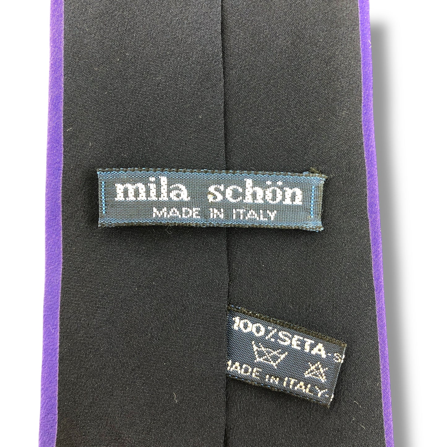 【7030】良品！ミラショーン　ネクタイ　パープル系