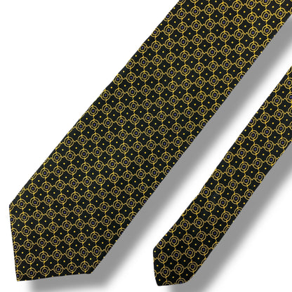 【7040】美品！ヴェルサーチ　ネクタイ　ブラック系　メデューサ