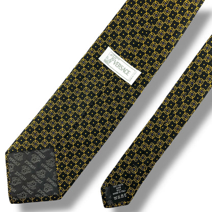 【7040】美品！ヴェルサーチ　ネクタイ　ブラック系　メデューサ