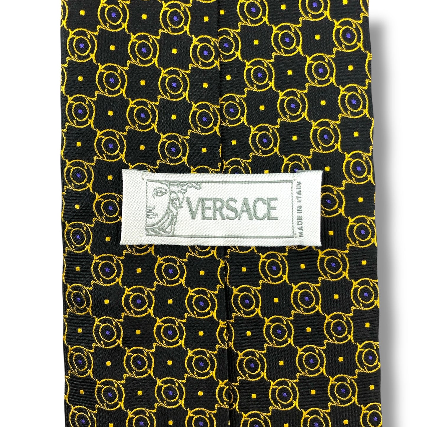 【7040】美品！ヴェルサーチ　ネクタイ　ブラック系　メデューサ