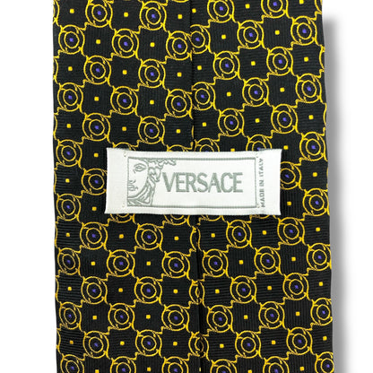 【7040】美品！ヴェルサーチ　ネクタイ　ブラック系　メデューサ