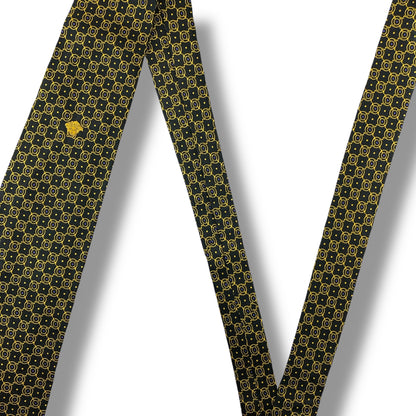 【7040】美品！ヴェルサーチ　ネクタイ　ブラック系　メデューサ