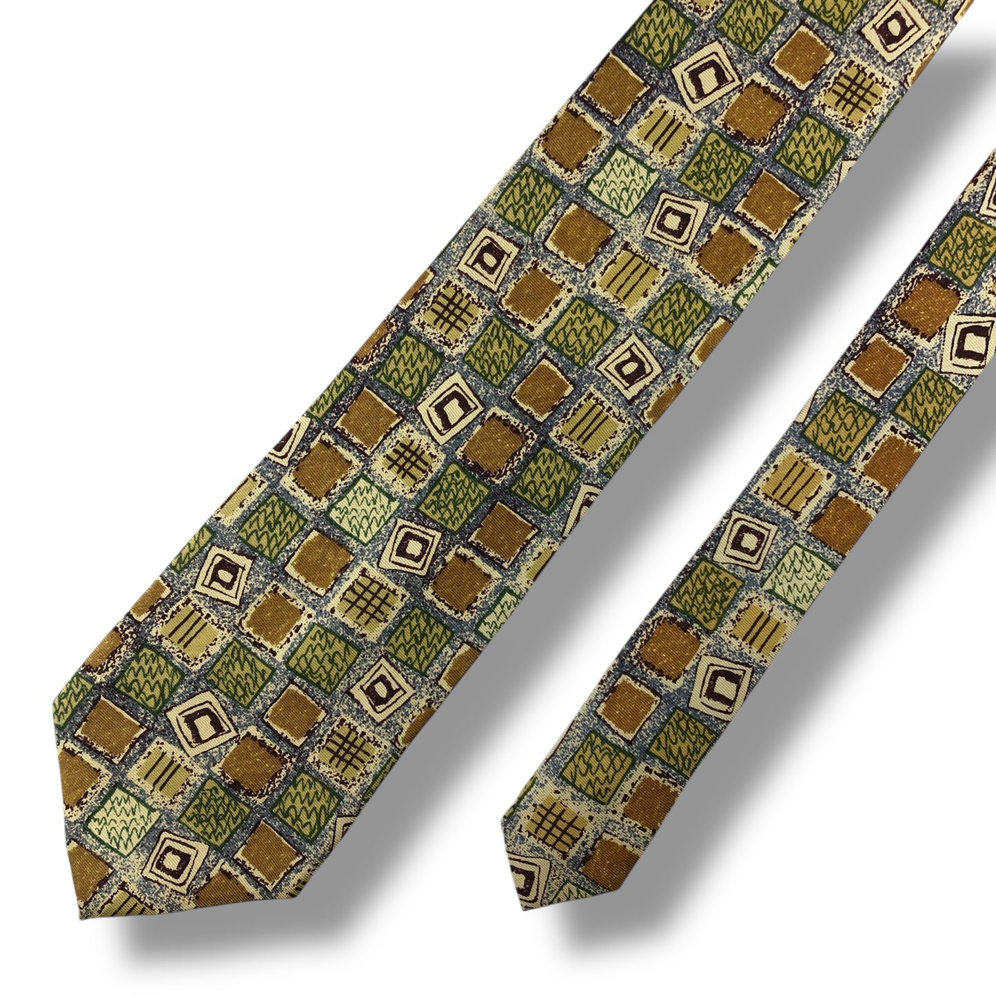 【7046】美品！ニコル　ネクタイ　グリーン系　グリーン×水色系