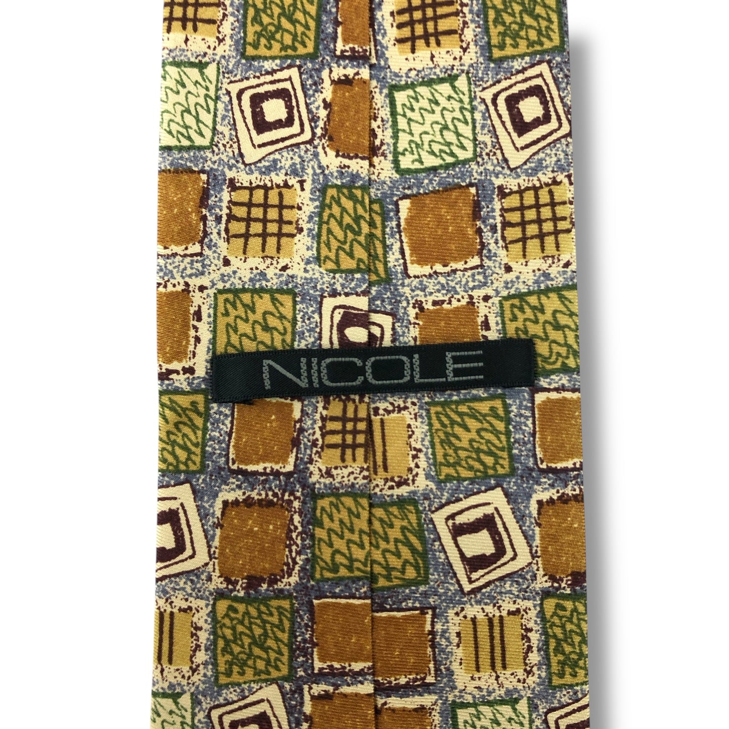 【7046】美品！ニコル　ネクタイ　グリーン系　グリーン×水色系