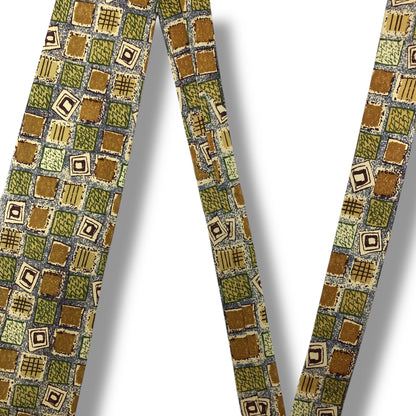 【7046】美品！ニコル　ネクタイ　グリーン系　グリーン×水色系