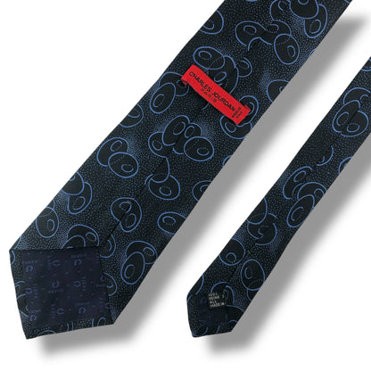 【7066】美品！シャルルジョルダン　ネクタイ　ブルー系