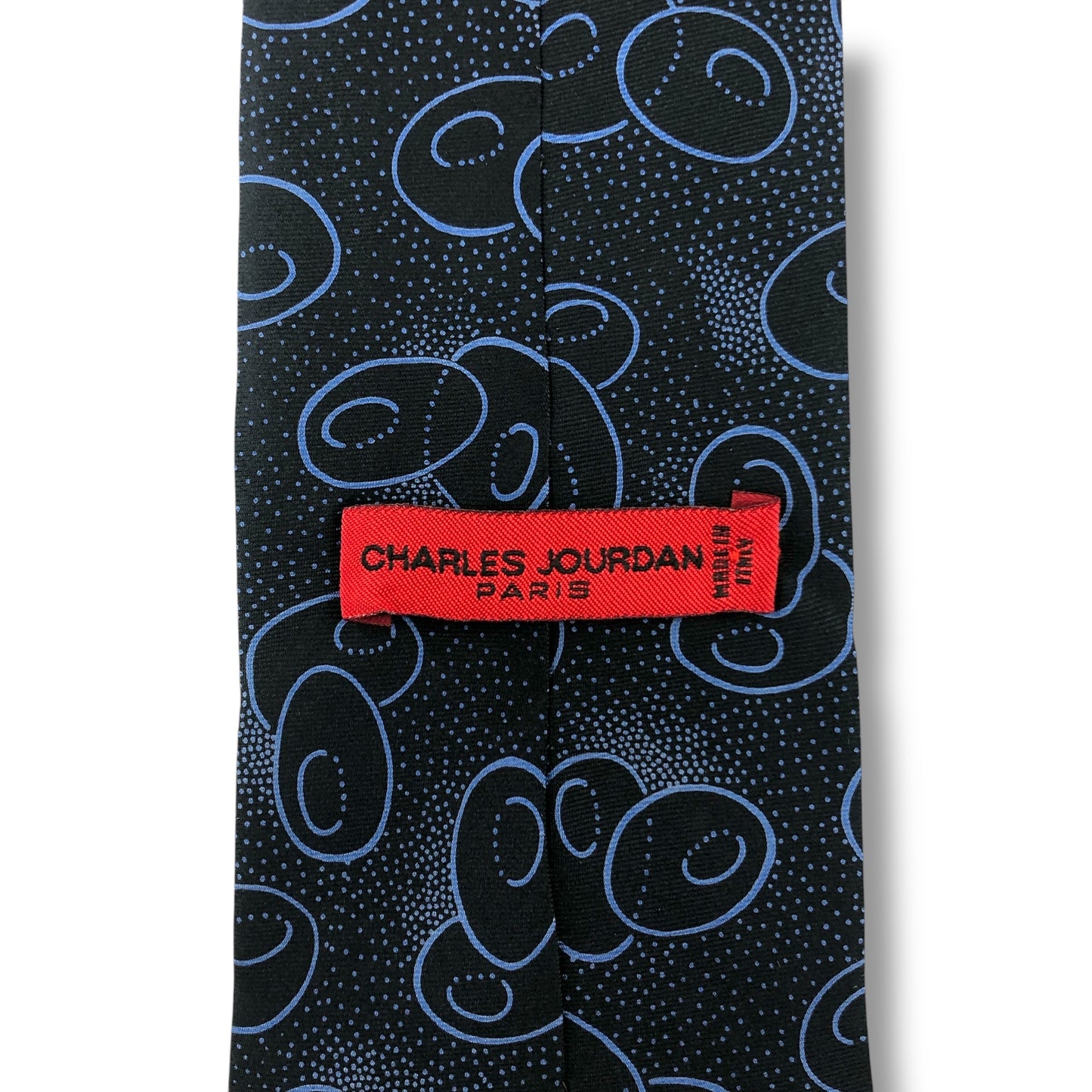 【7066】美品！シャルルジョルダン　ネクタイ　ブルー系