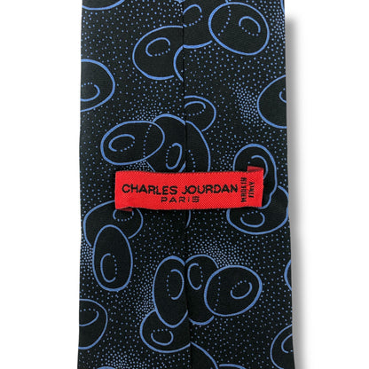 【7066】美品！シャルルジョルダン　ネクタイ　ブルー系