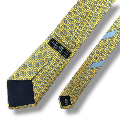 【7072】良品！サルバトーレフェラガモ　ネクタイ　イエロー系