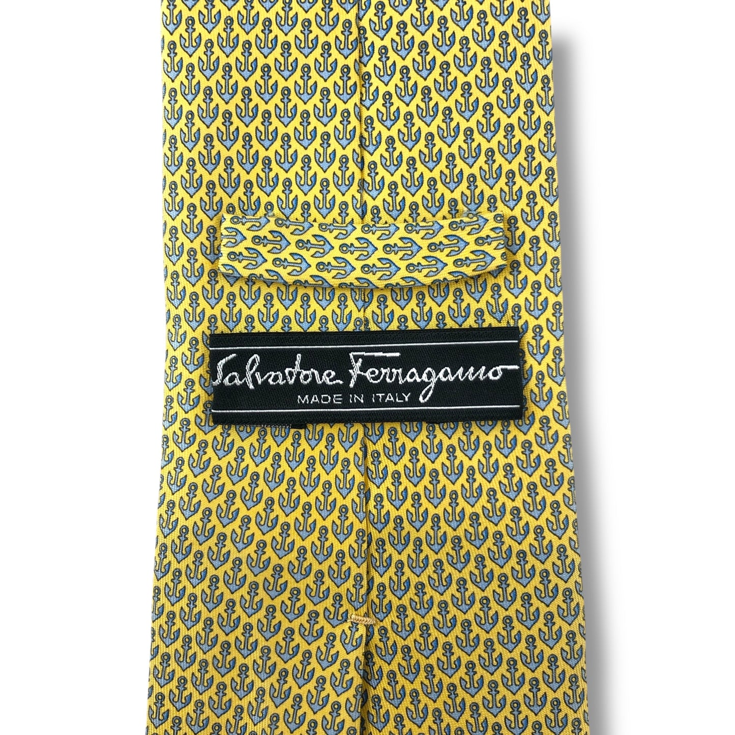 【7072】良品！サルバトーレフェラガモ　ネクタイ　イエロー系