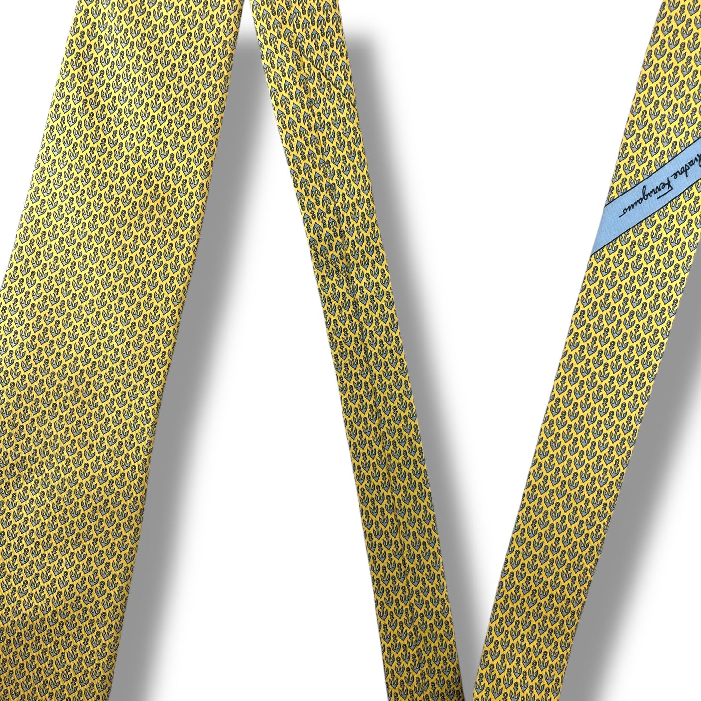 【7072】良品！サルバトーレフェラガモ　ネクタイ　イエロー系