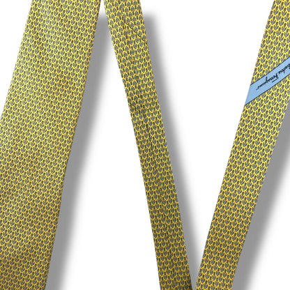 【7072】良品！サルバトーレフェラガモ　ネクタイ　イエロー系