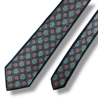 【7084】美品！ラショーン　ネクタイ　ネイビー系