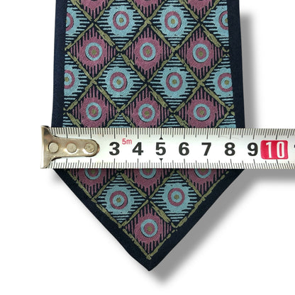 【7084】美品！ラショーン　ネクタイ　ネイビー系