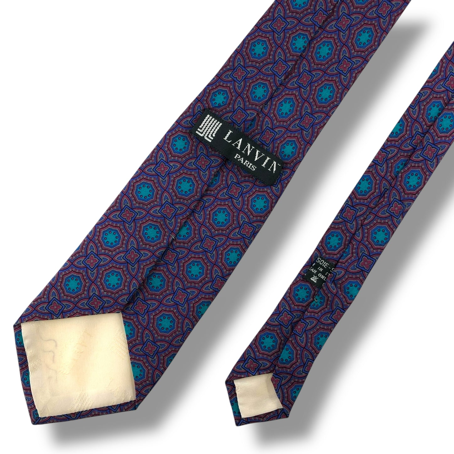 【7087】美品！ランバン　ネクタイ　ブルー系