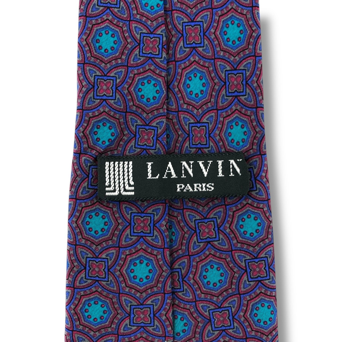 【7087】美品！ランバン　ネクタイ　ブルー系